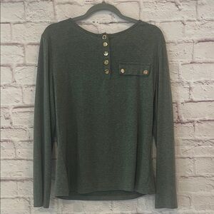 SHEIN Forest Green Long Sleeve Top